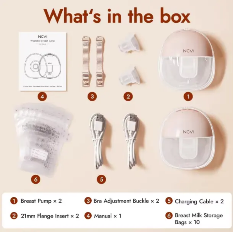 NCVI Double Wearable Breast Pump (Model 8111 - US Variant)