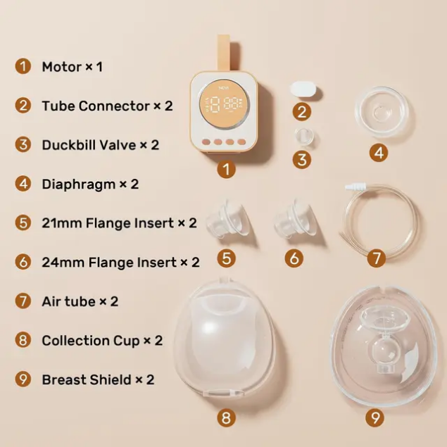 NCVI 8123 Wearable Double Electric Breast Pump.